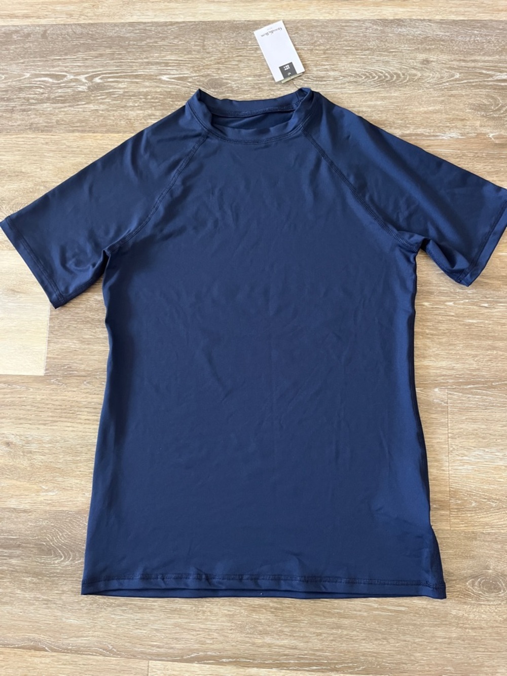 NWT Goodfellow & Co Men’s Short Sleeve Swim Rashguard Blue UPF50+ Size S